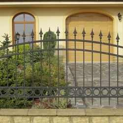 Forged fence piece in black color  fencing of afamily home