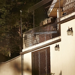 Schmiedeeiserne Terrassenberdachung, Auengelnder und Gitter