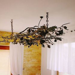 Luxusn stropn svietidlo s lesnm motvom - umeleck interirov luster - modern svietidlo