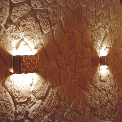 Copper lightings in a wine cellar  interior lightings