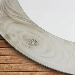 Luxusn rune vyroben zrkadlo z uachtilho materilu nerezu - detail - pea UKOVMI