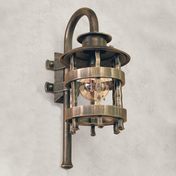 Luxusn exterirov svietidlo HISTORIK - kovan nstenn lampa v historickom tle s logom UKOVMI - zhradn lampa