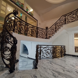 Exclusive forged staircase railing  rustic railing