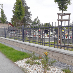 Fencing of the cemetery in ubotice near Preov in eastern Slovakia  forged gate and fence from UKOVMI