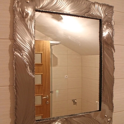 Modern nerezov zrkadlo v kpeni - luxusn zrkadlo s podsvietenm