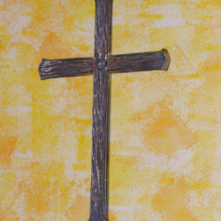 Croix murale en fer forg
