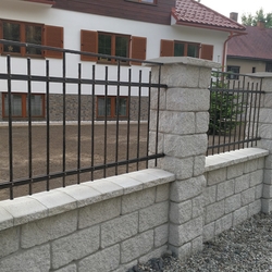 Forged fencing of afamily home in simple modern style