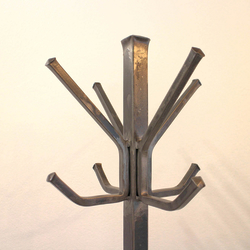Coat hanger stand treated with polish and varnish  aforged hanger for anterooms, entrance halls, waiting rooms, closets...