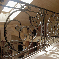 A hand forged railing