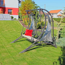 Modern zahradn houpaka s brouenou nerez