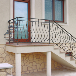 Classic exterior wrought iron railings