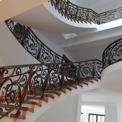 Remarkable forged railing in the interior of a villa near Martin, Slovakia