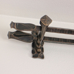 Kovaná garniža dvojtyčová - detail - kovaný nábytok