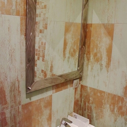 Nerezové zrcadlo do koupelny - exkluzivní zrcadlo ručně vyrobené v ateliéru designu a umění