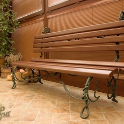 Kovaná lavička inspirovaná přírodou - luxusní zahradní lavička