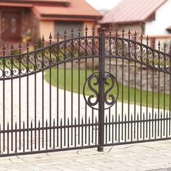 A wrought iron gate 