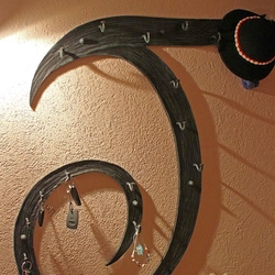 A wrought iron hangers for small things