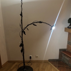 Luxusní stojanové svítidlo Slunečnice - originální kovaná lampa