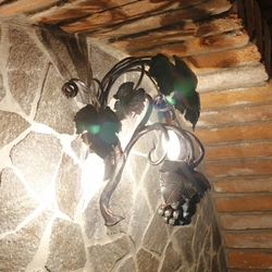 Design wall lamp in the wine cellar - hand-forged lamp Vine