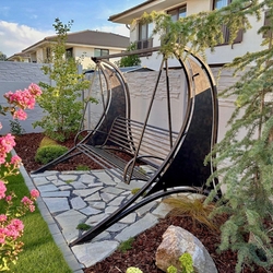 Balanoire de jardin en fer forg avec garantie de qualit
